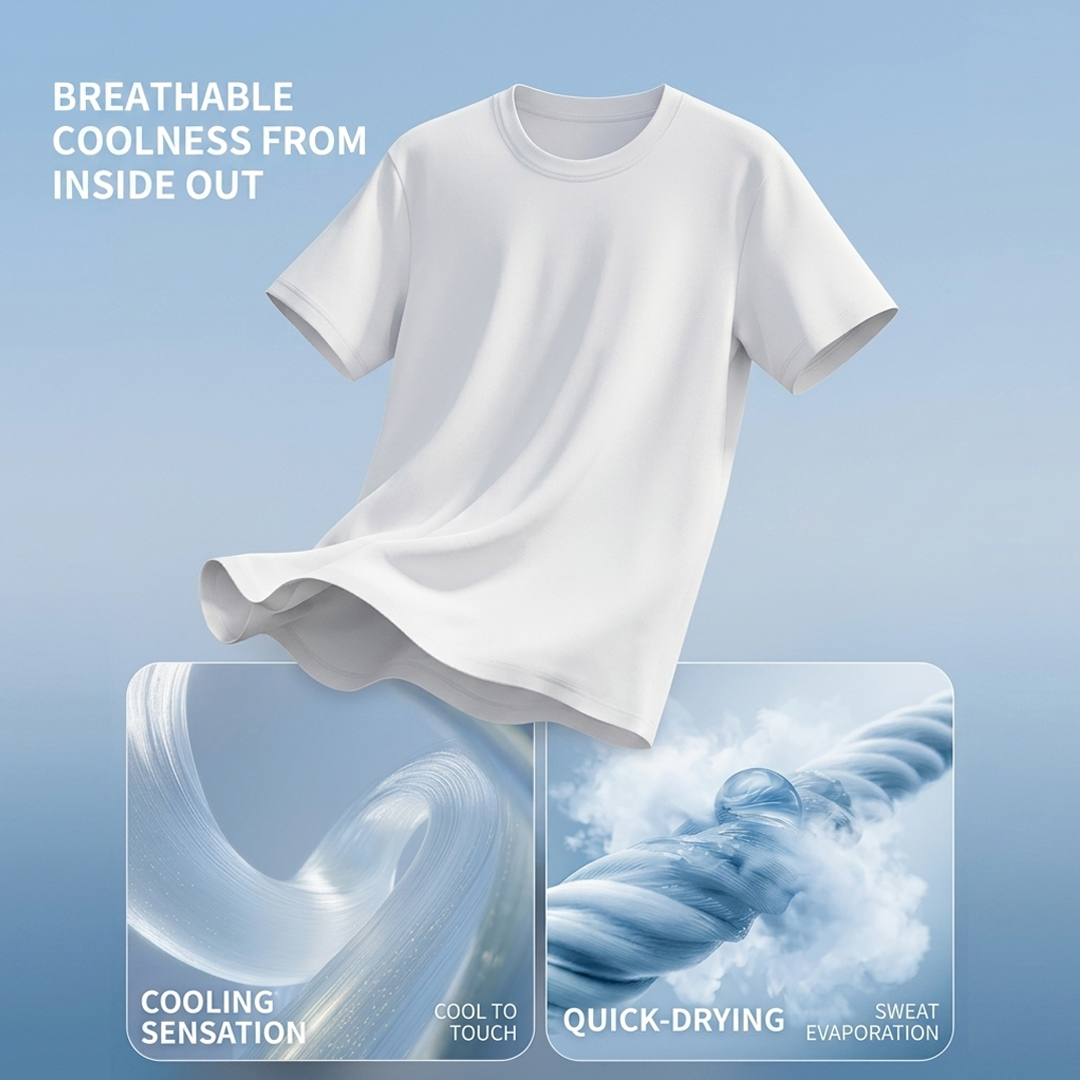 透气、凉感与速干功能视觉